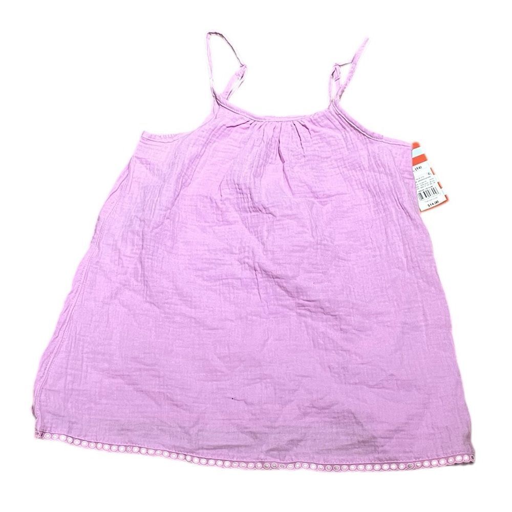 Cat & Jack Light Purple‎ Lavender Sleeveless Gauzy Top, Size YXL (14), NWT